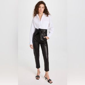 Veronica Beard Izera Leather Pant (Size 4)